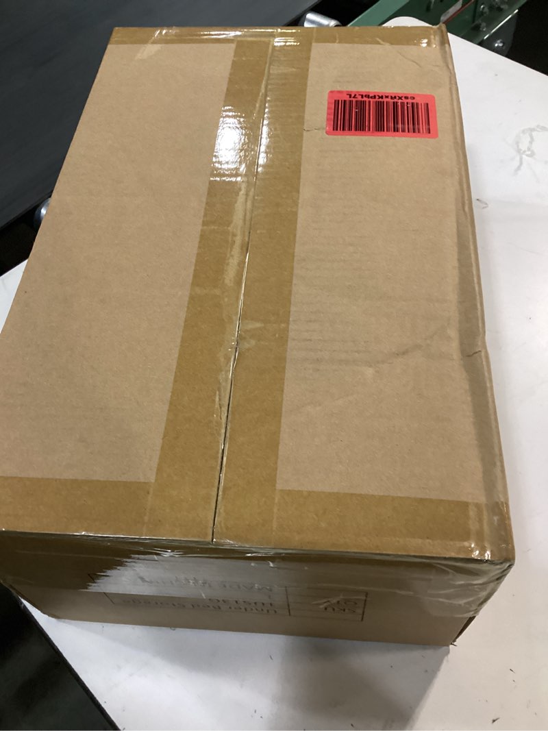 Condition photo showing New/Like New for Under Bed Storage with Wheels,Under Bed Drawers Heavy Duty, 2 Packs, Wooden Under Bed Storage Containers Organizer, Metal Frame, Patented Design Triple Size Grey