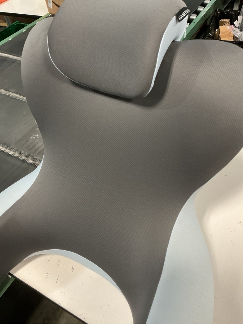 Condition photo showing Good Condition for reading pillow for sitting in bed,22" h back support pillow for sitting up,back rest & lumbar support pillows with arms, bed rest chair cushion,chaise lounges reclining,gaming,work,resting(grey&blue)