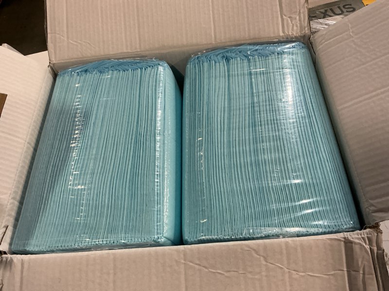 Condition photo showing New/Like New for 100 count 22” x 22” super absorbency disposable underpads, leakproof quick drying disposable pads for baby, puppy and adults, puppy pads, cat pee pads for dogs, potty puppy training pads 100 count 22" x 22"
