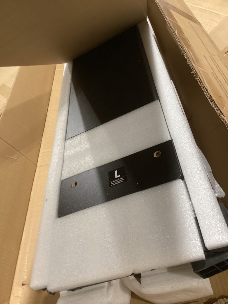 Condition photo showing Good Condition for HLDIRECT Electric Standing Gaming Desk with LED Lights, 47 Inch Height Adjustable Gaming Table Sit Stand Computer Workstation with Power Outlet & Monitor Stand, Rising Desk for Home, Bedroom, Black