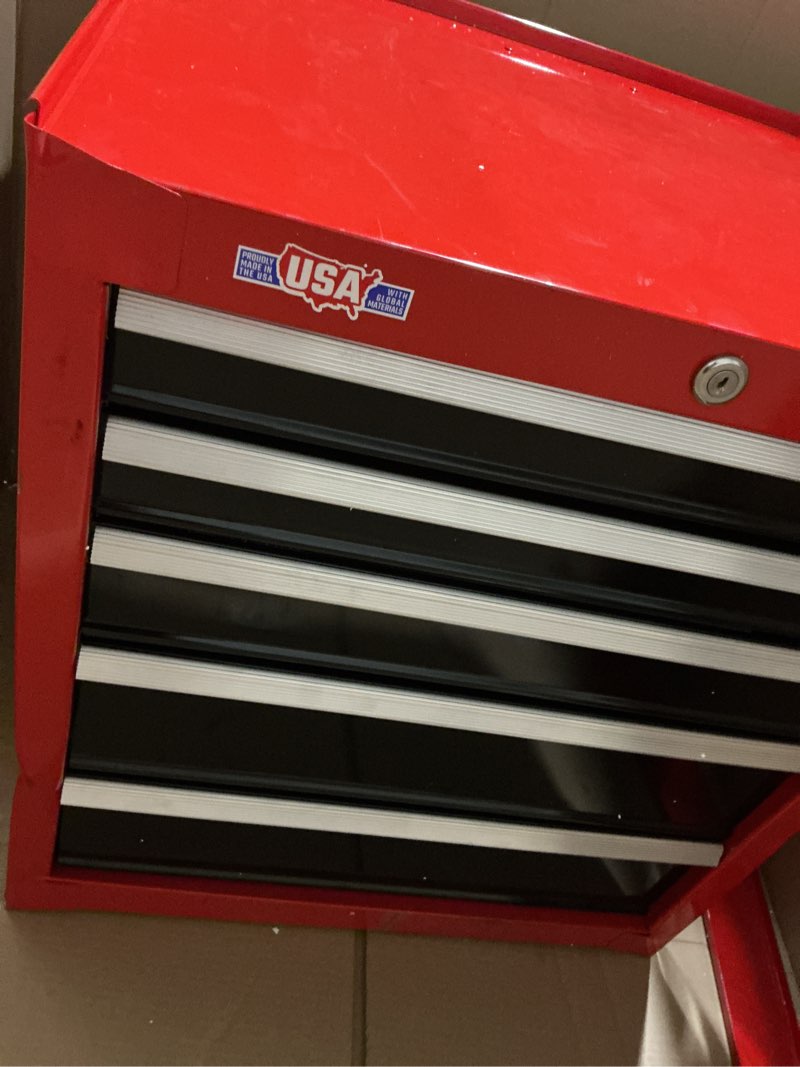 Condition photo showing As Is for craftsman 2000 series 26.85-in w x 34.27-in h steel rolling tool cabinet ( red )