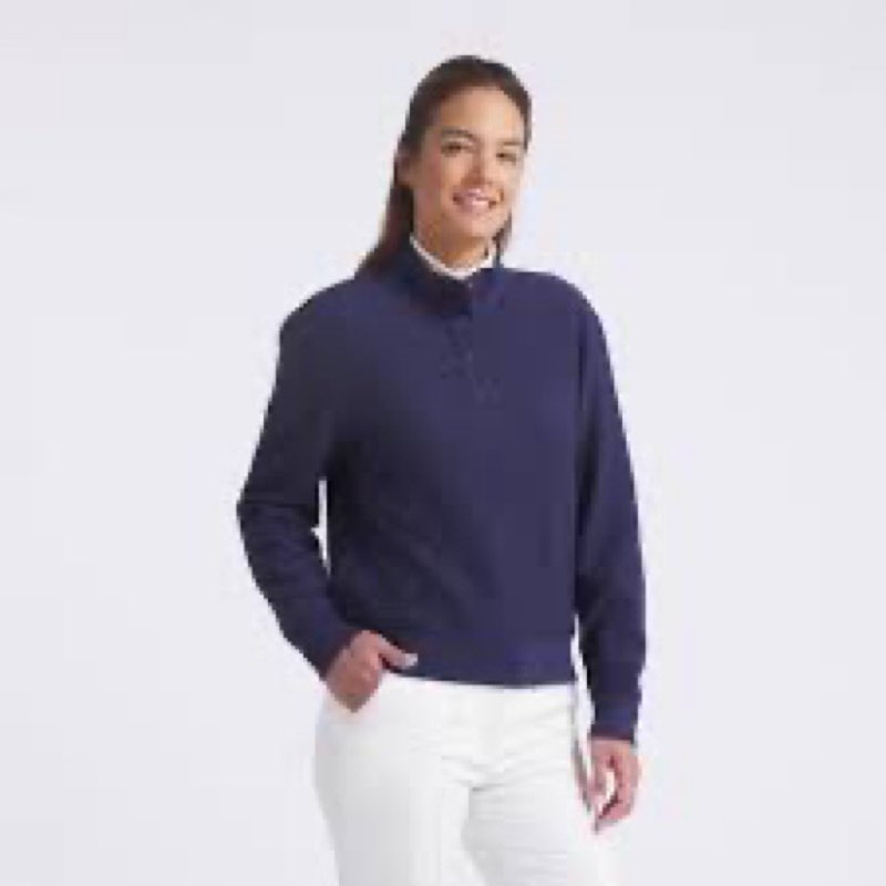 pumagolf womens boulder 1/2 snap pullover x-large deep navy
