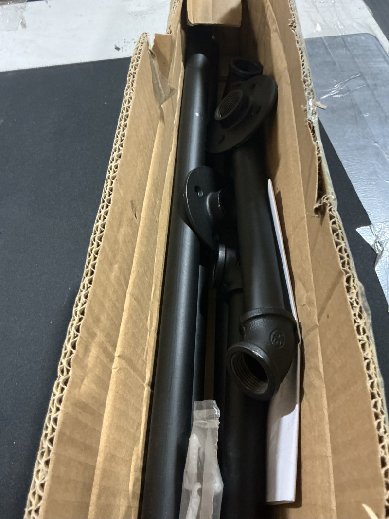 FURVOKIA Industrial Pipe Wall Mounted Clothes Hanging Shelves System,Metal Clothing Towel Rack,Garme