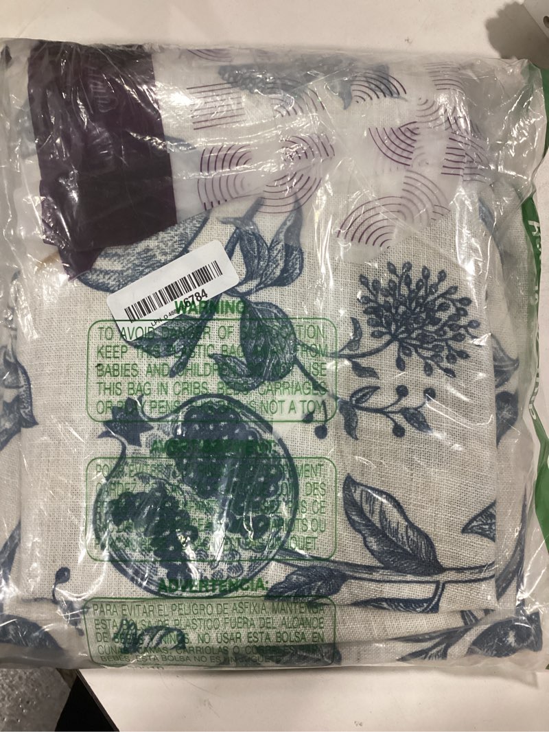 Condition photo showing Good Condition for jinchan Lined Linen Floral Curtains for Living Room, 96 Inch Length Printed Flower Farmhouse Patterned French Country Back Tab Black Window Drapes Set Privacy Bedroom Curtains, 2 Panels