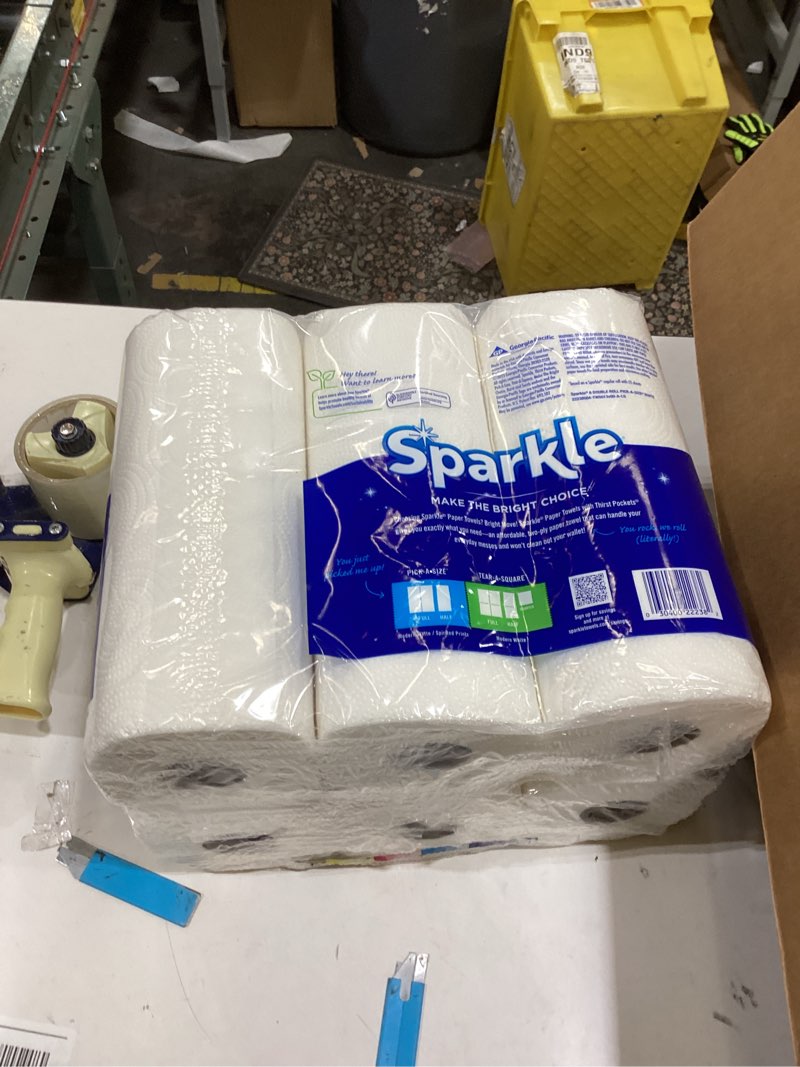 Condition photo showing New/Like New for Sparkle Pick-A-Size Paper Towels, 6 Double Rolls (660 Sheets Total) - Strong 2-Ply Towels for Kitchen Cleanup and Everyday Messes Double 110 sheet (6 Packs)