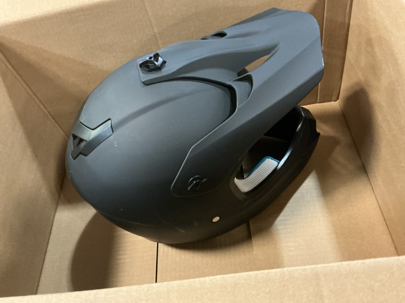 Condition photo showing As Is for youth dirt bike helmet dot certified - full face motorcycle helmet for off-road, atv, street riding,(missing goggles & protective gloves)