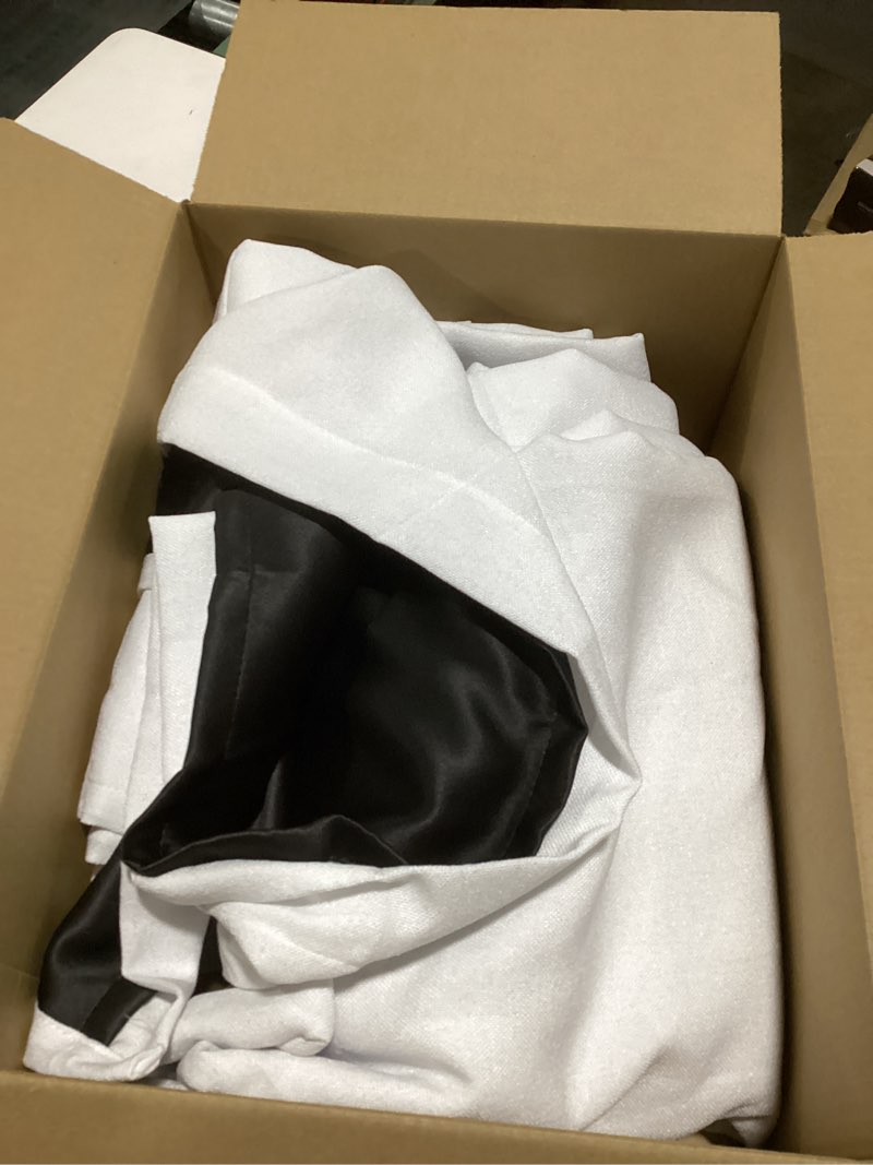 Condition photo showing Good Condition for PANELSBURG 9FT White Curtains 108 Inches Long Extra Long Blackout for Bedroom Living Room Darkening Heavy Duty Thermal Insulated for Winter 50"W x 108"L (Pack of 2) White