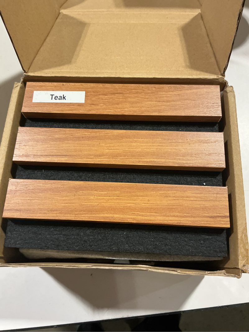 Condition photo showing Good Condition for neatiease wood panels for wall color samples pack, soundproof wood slat wall panel for interior wall decor noise cancelling 6" x 4.7" color sample