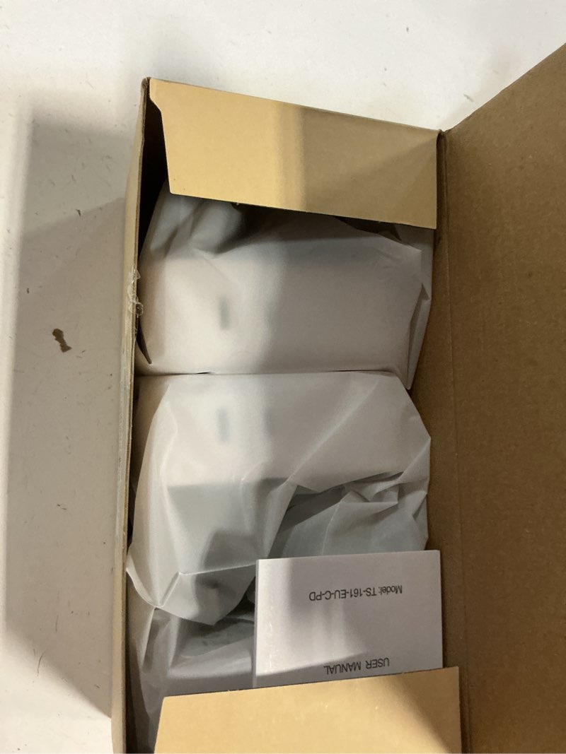 Condition photo showing New/Like New for tessan european travel plug adapter usb c 3 pack, us to europe plug adaptor with 4 ac outlets 3 usb charging ports, type c power adapter for usa to eu euro spain france iceland italy germany greece gray&white-type c