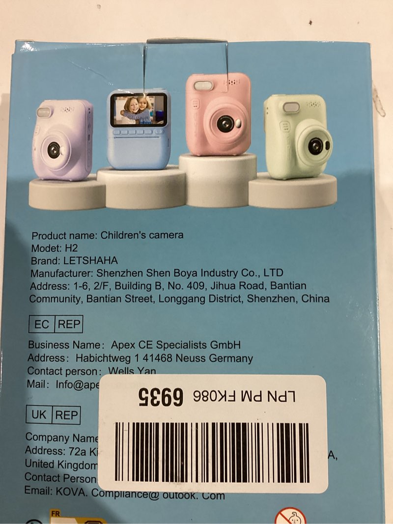 Condition photo showing As Is for Kids Instant Print Camera, 3.0-inch HD Screen 32MP Photo Instant Digital Camera Christmas Birthday G