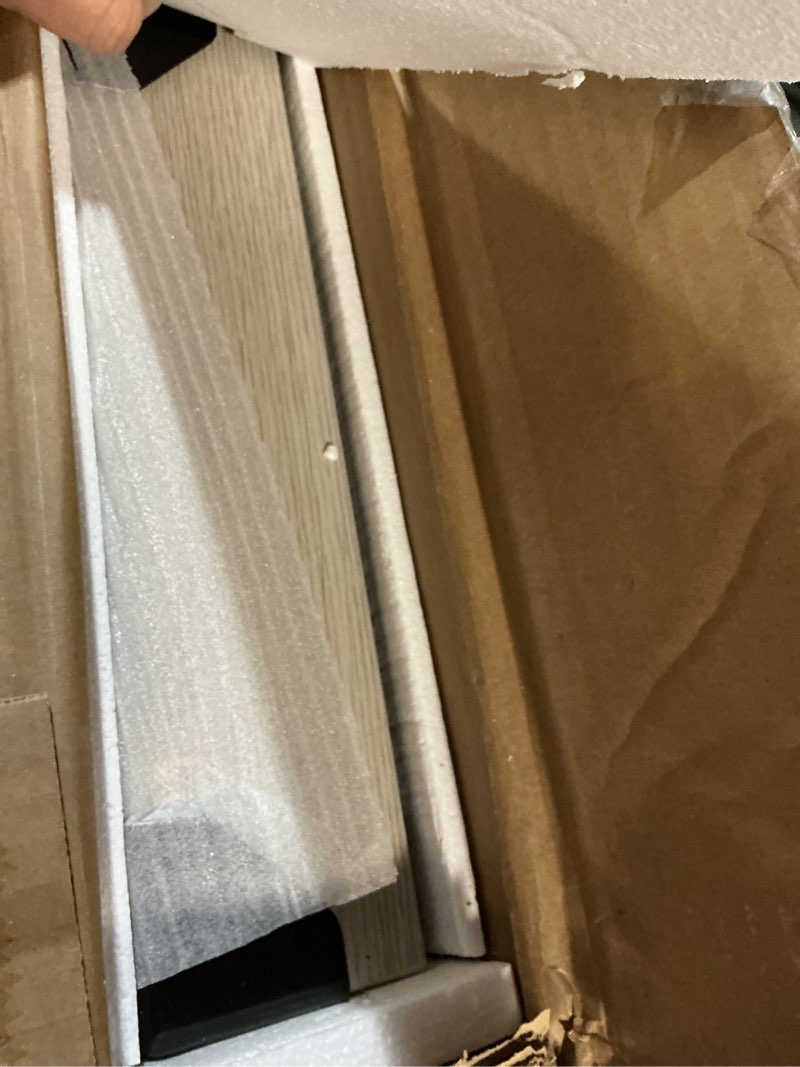 Condition photo showing Good Condition for huuger entryway console table with charging station, usb-c port, 39.4 inch sofa table with metal legs, entry hallway table with thicker desktop, modern behind couch table, grey 12.5"d×39.4"w×31.5"h grey