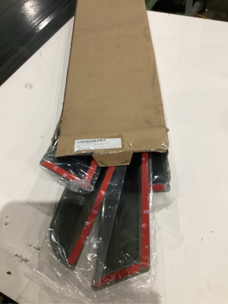 Condition photo showing As Is for 4pcs Front+Rear Smoke Tint Sun/Rain Guard Outside Mount Tape-On Vent Window Visors Compatible with 11-17 X3 F25 2011-2017 X3 F25