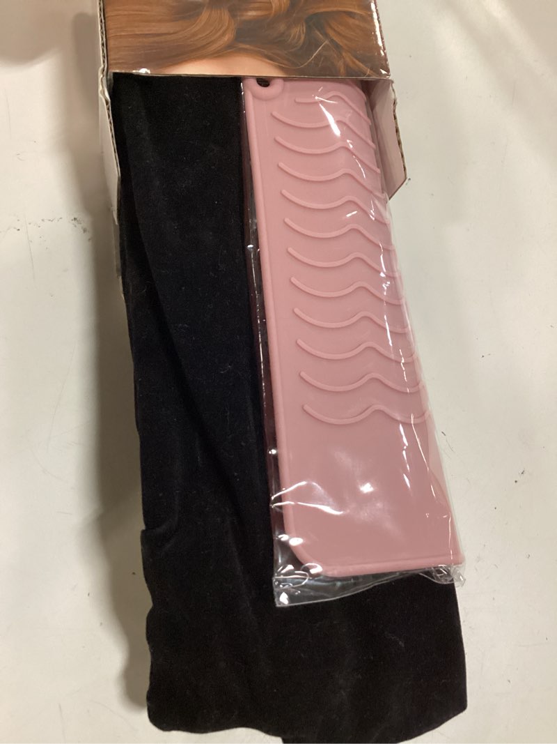 Condition photo showing New/Like New for ukliss 3/4 inch mini curling iron, travel small curler for short-medium hair, natural waves & loose curls, dual voltage, 30s fast heat, uk/eu plug & heat mat black 3/4 inch