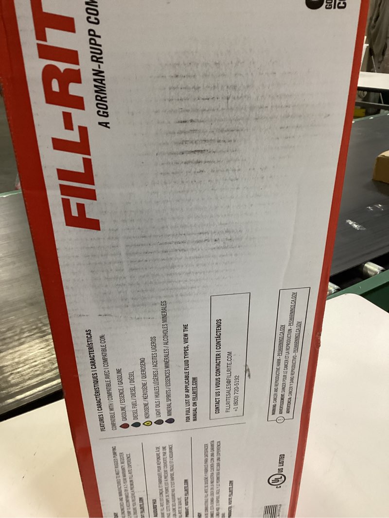 Condition photo showing Good Condition for fill-rite fr1204h 12 v 15 gpm fuel transfer pump (pump only model) | gasoline, diesel, kerosene, ethanol blends, methanol blends, & biodiesel