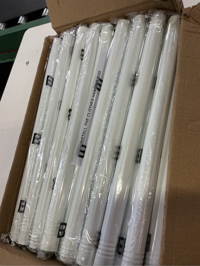 Condition photo showing Good Condition for sunally room divider curtain rod, no drilling wall divider for room separation, 4-10ft(h) 28-171inch(w) adjustable heavy duty partition space separator freestanding tension curtain stand, white white 28-171 inch