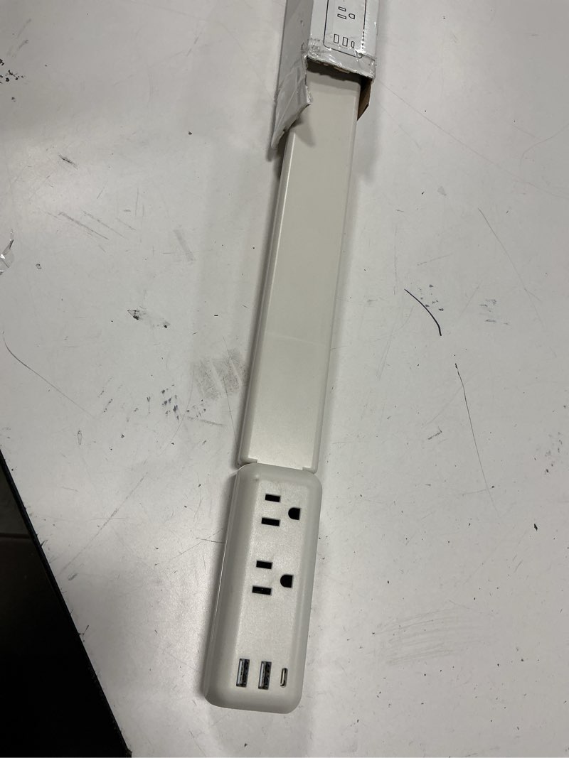 Condition photo showing Good Condition for electrical outlet extender stick with usb ports(2 usb c), 180° rotating extendable wall plug with 4 ac outlet, adjustable 17.7"-27" extendable power strip stick for behind couch, desk and bed