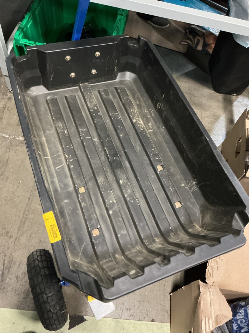 Condition photo showing As Is for kobalt 4.0-cu ft poly yard cart