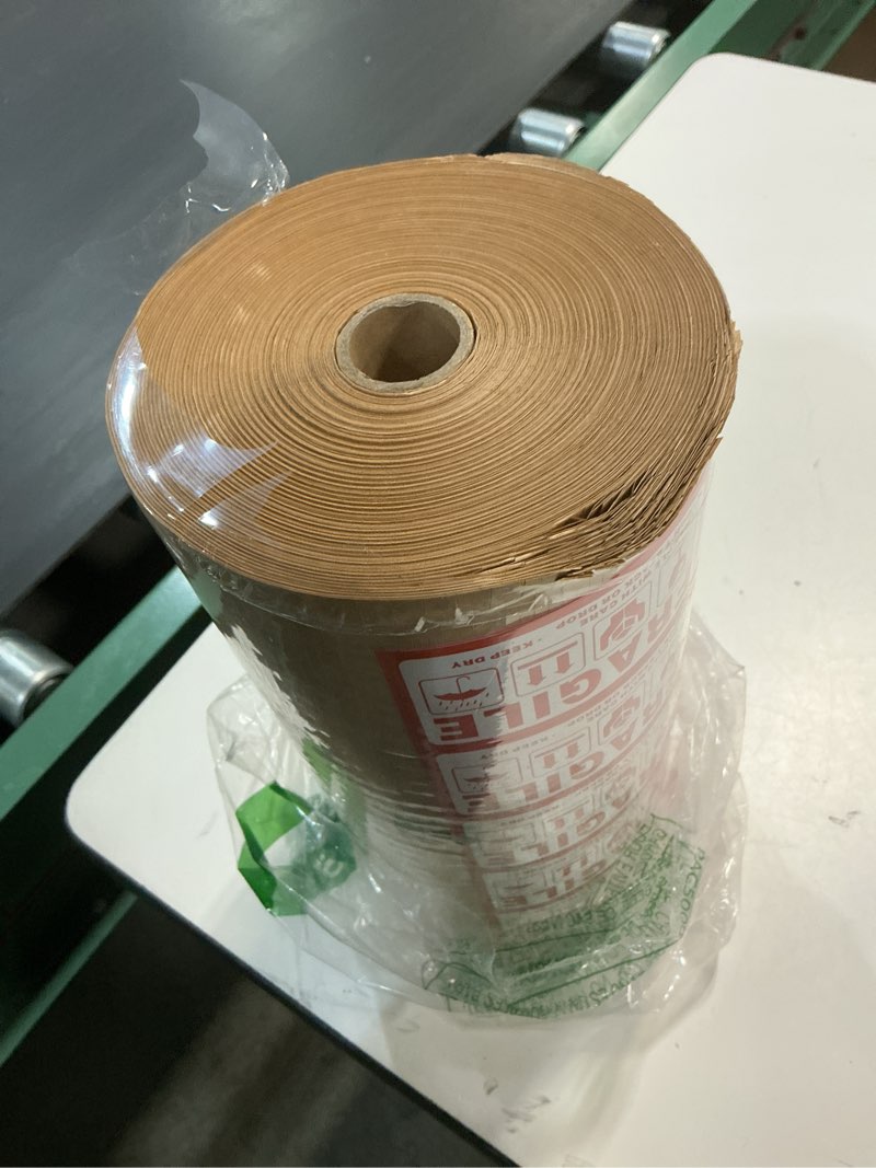 Condition photo showing Good Condition for honeycomb packing paper 12" width x 400 ft for moving glass dishes recyclable wrapping paper bubble wrap packing material for shipping fragile items shipping filler with 20 fragile stickers 12"x400'