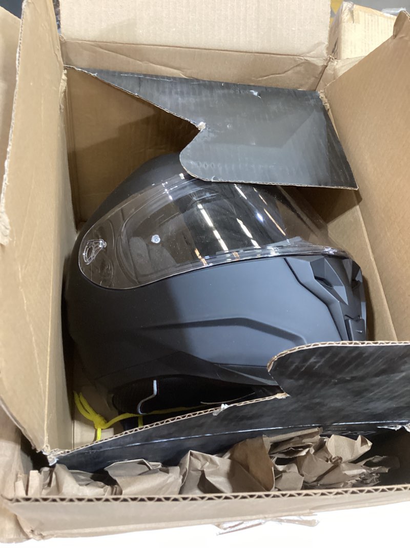 Condition photo showing Good Condition for full face helmet black motorcycle motorbike street bike racing helmets for adults ws-607 dot approved (with chrome red, l) flat black-r large