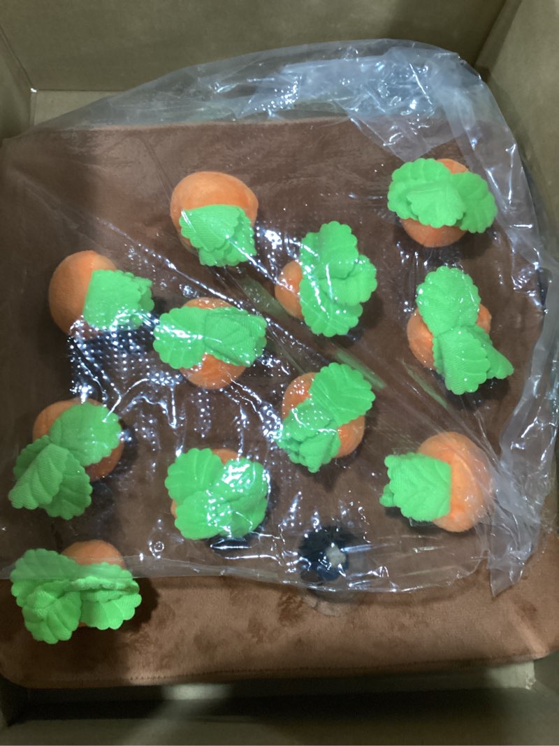 Baoblaze Garden Carrot Plush Molars Toy Gift Parent Child Interaction Education, 12pcs Carrot