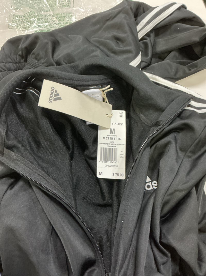 Condition photo showing New/Like New for adidas Men's M 3S TR TT TS Black/White/M US