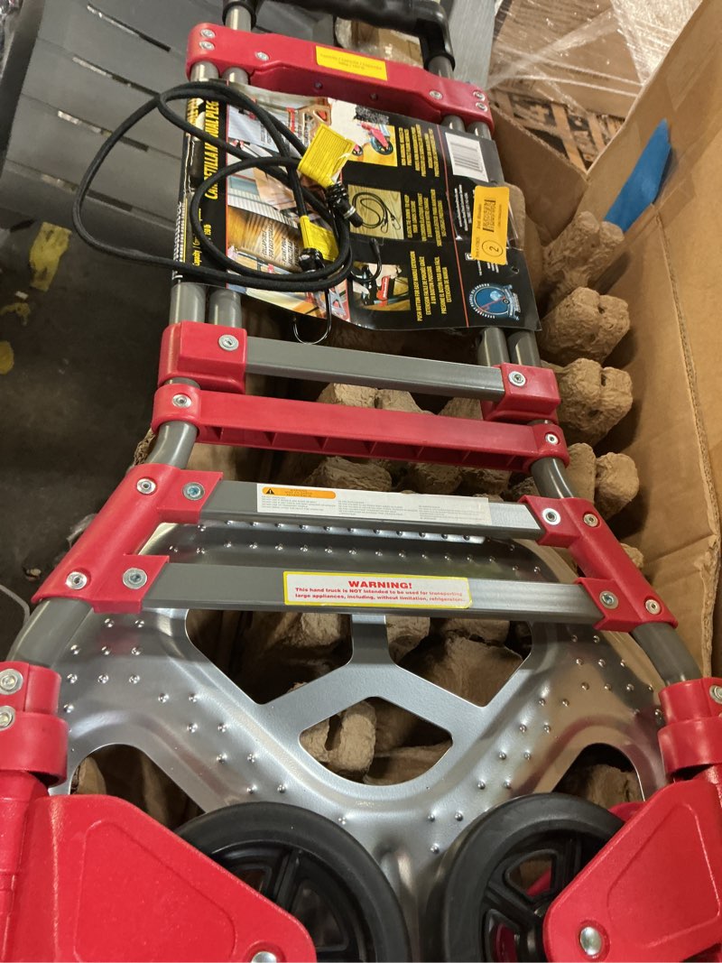 Condition photo showing Good Condition for milwaukee 150-lb capacity 2-wheel red steel folding hand truck