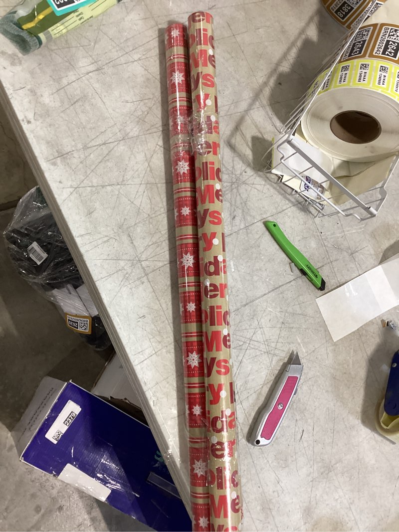 3 rolls of wrapping paper