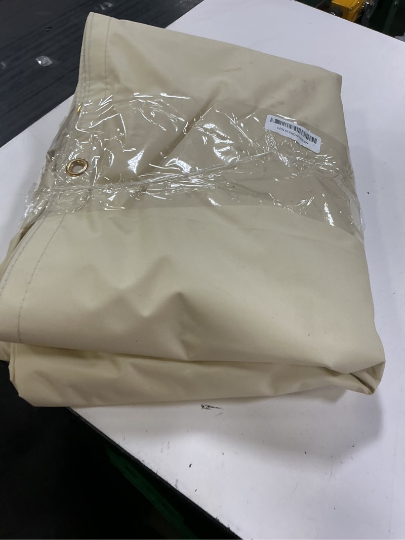 Condition photo showing Good Condition for shademart 8' x 16' waterproof pergola beige sun shade canopy replacement cover upf50, commercial grade 260 gsm cloth for outdoor patio, include stainless steel weighted rods (we make custom size)