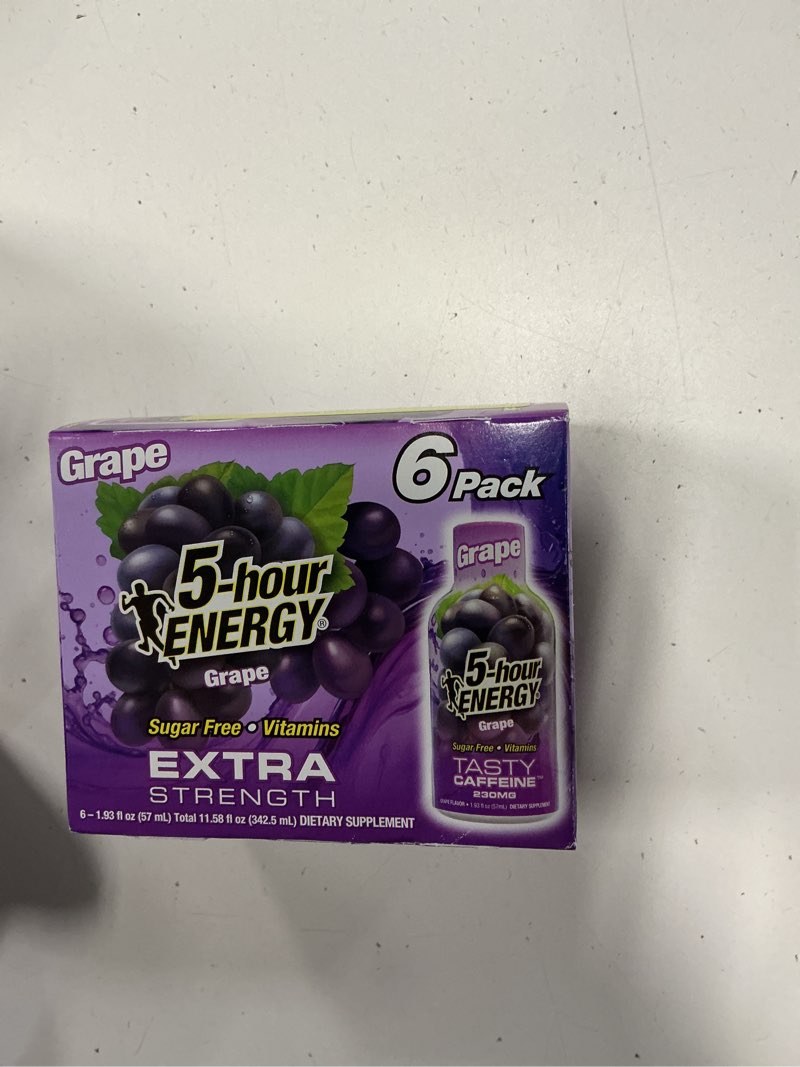 Condition photo showing New/Like New for 5 hour energy extra strength shot - grape - 6ct