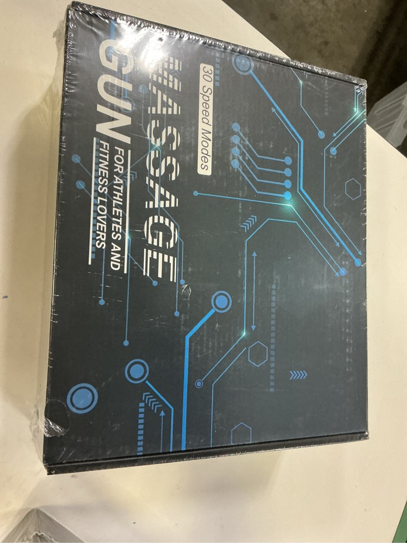 Condition photo showing New/Like New for ZonGym Massage Gun Deep Tissue, Percussive Muscle Massager, 30 Speeds Quiet Brushless Motor Handheld Massager for Neck Back Shoulder, LCD Touch Screen, 6 Heads and Carrying Case - Matte Black