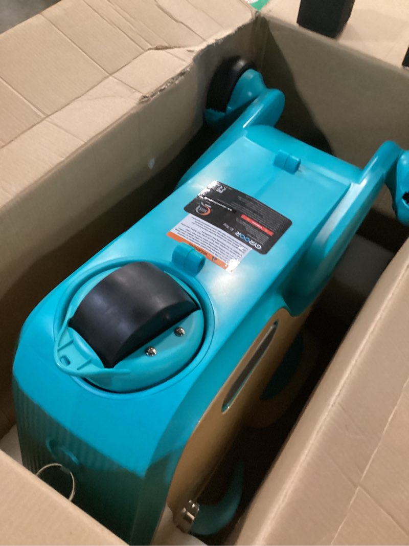 Condition photo showing Good Condition for Gyroor GNU Kids Electric Ride-On Car with Flashing Wheels, Adjustable Speeds and 14L Storage, Electric Vehicles for Kids Aged 4-6 Years, 2-in-1 Ride-On and Storage, for Indoor, Outdoor, and Travel Use Standard Blue Brown