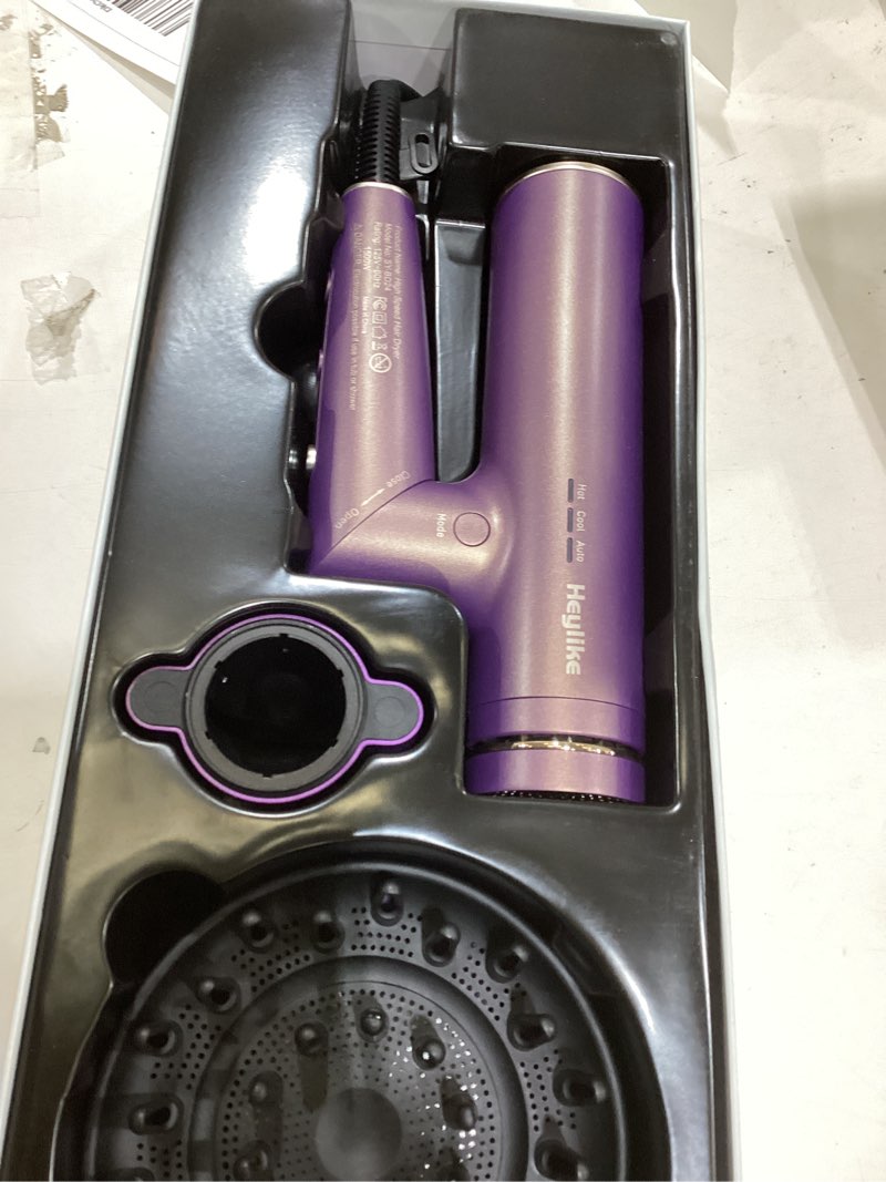 Condition photo showing New/Like New for High Speed Plasma Ion Hair Dryer with Diffuser, Professional Blow Dryer 130000 RPM Brushless Motor for Fast Drying,1500W 3Temps/3Speeds Thermo-Control Lightweight Hairdryer for Women Home Travel Salon