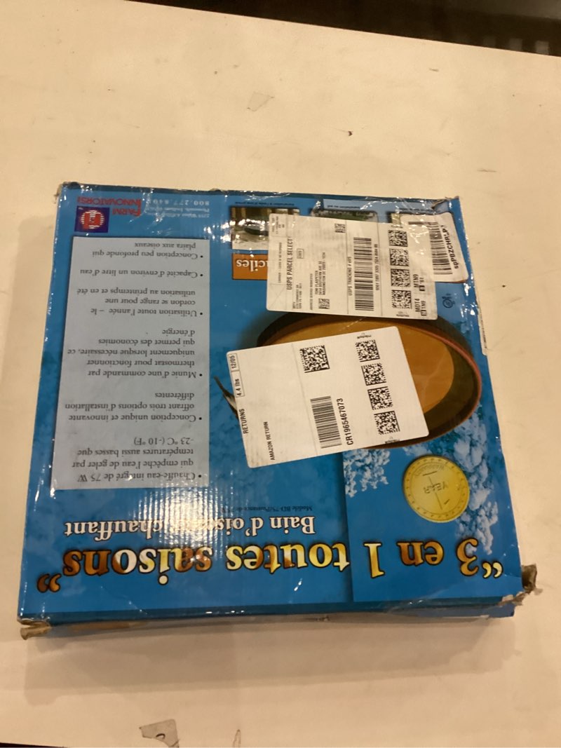 Condition photo showing As Is for Farm Innovators Model BD-75 3-In-1 Heated Birdbath, 75-Watt, Terra Cotta Color