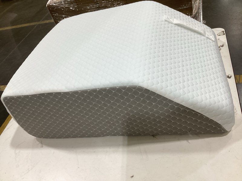 Condition photo showing As Is for ergonomic memory foam bed wedge pillow