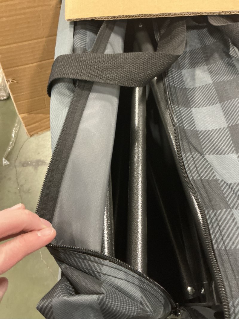 Condition photo showing Good Condition for Double Camping Chairs Padded Loveseat Chair for 2 Person - Heavy Duty Oversized Camping Couch for Adults Outdoor Lawn Beach - Portable Folding Sofa with Cup Holders and Carry Bag, Grey Grey Non-Heating