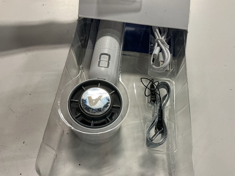 Condition photo showing Good Condition for arctic air cool touch - portable handheld fan, mini usb rechargeable, compact & lightweight, 4-speed adjustable, battery-powered, quiet & perfect for travel & outdoor, white color, aactfw-mc12/4