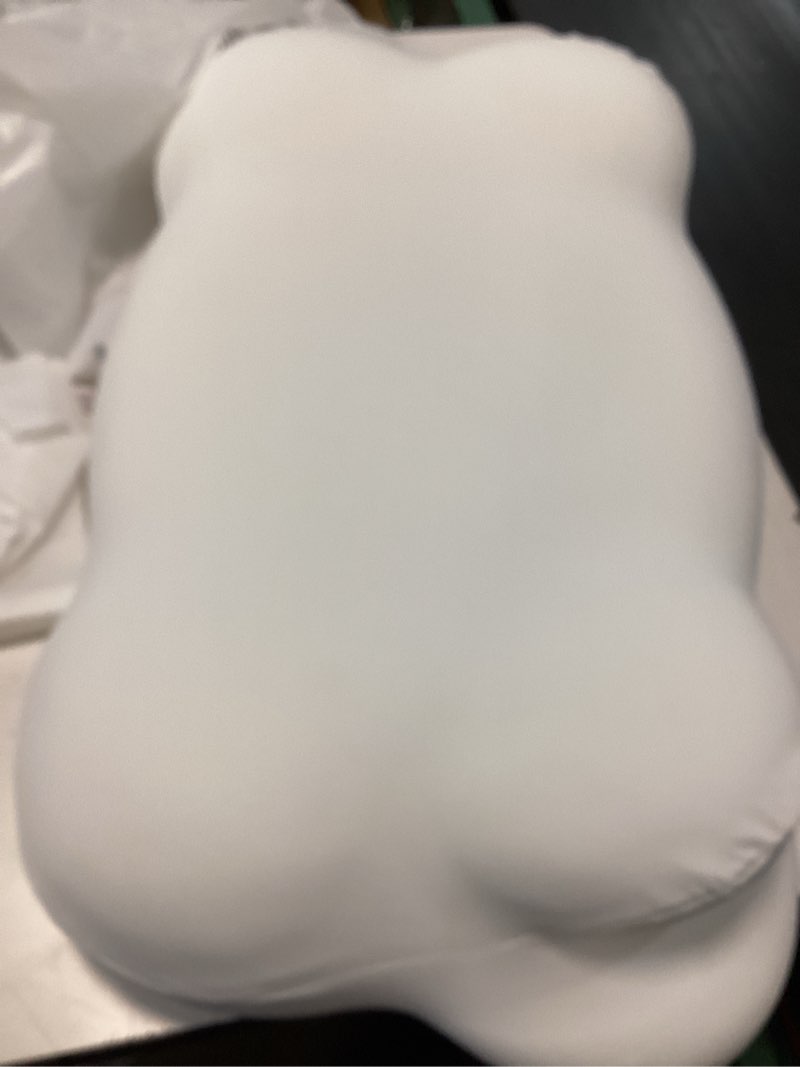Condition photo showing New/Like New for mellow cloud align pillow for side sleepers - ergonomic cervical memory foam bed pillow for neck pain relief & spinal support - adjustable loft, cooling cover - mellow sleep pillow blaco