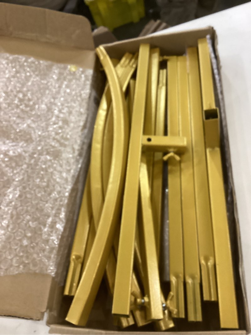 Condition photo showing Good Condition for Wokceer Wedding Arch Backdrop Stand 7.2FT, 6.6FT, 6FT Set of 3 Gold Metal Arch Backdrop Stand for Wedding Ceremony Baby Shower Birthday Party Decor 7.2FT, 6.6FT, 6FT Gold