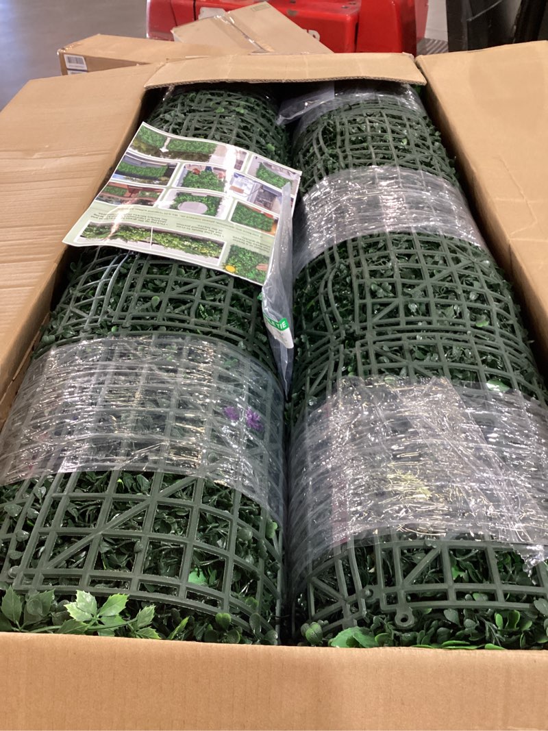 Condition photo showing Good Condition for odtory artificial greenery wall, 80" x 120"(67 sqft) fake plant roll | uv-anti faux grass wall, green backdrop, privacy fence screen, garden hedge leaf covering, outdoor/indoor/balcony decor 80 x 120 in