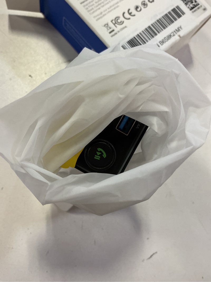 Condition photo showing Good Condition for Syncwire Bluetooth 5.4 FM Transmitter Car Adapter 42W [Light Switch] [Stronger Dual-mic] [HiFi Bass Sound] [Fast Charging] Wireless FM Radio Stereo Music Adapter Hands-Free Calling Support USB Drive Black