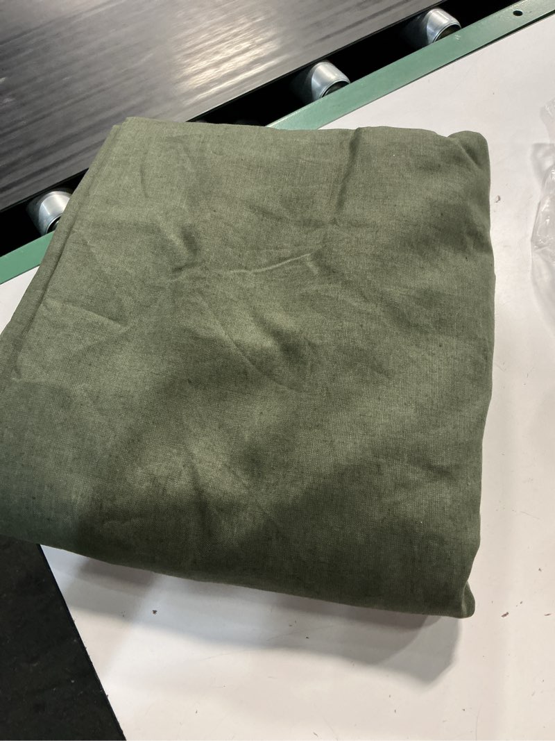 Condition photo showing Good Condition for european linen room darkening curtain, 48x96, hunter green