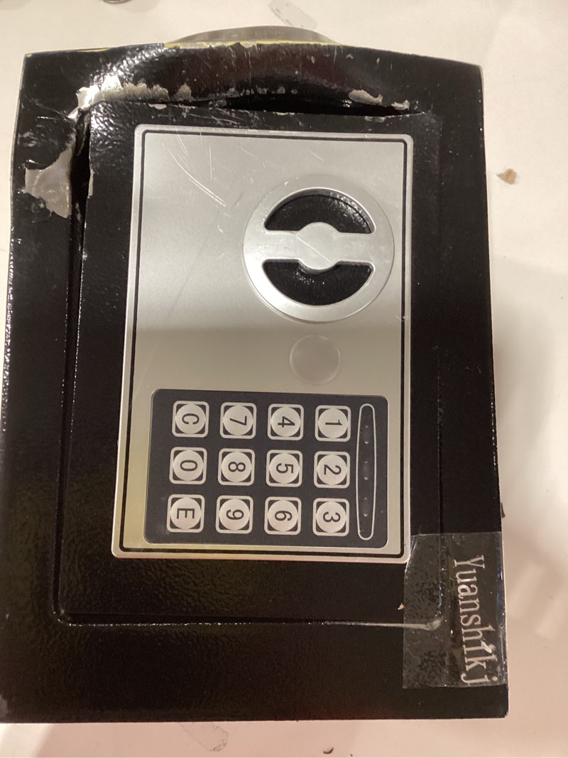 Condition photo showing As Is for yuanshikj electronic deluxe digital security safe box key keypad lock home office hotel business jewelry gun cash use storage money (black)