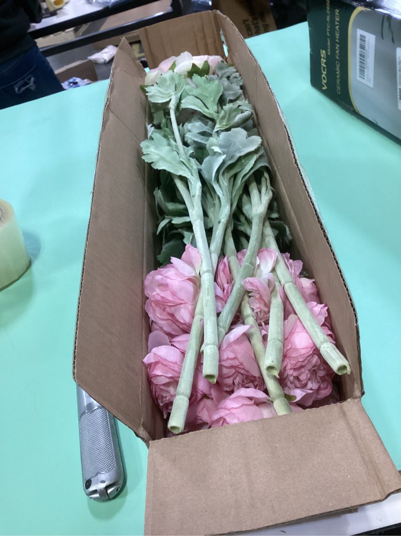 Condition photo showing Good Condition for Artificial Flowers Silk Peony Pink Flowers Combo Rose Red Silk Flowers Bouquet 20Pcs 60Heads Fake Peonies for Faux Floral Arrangements Home Table Kitchen Wedding Party Farmhouse Decor Multicolor(20pcs)