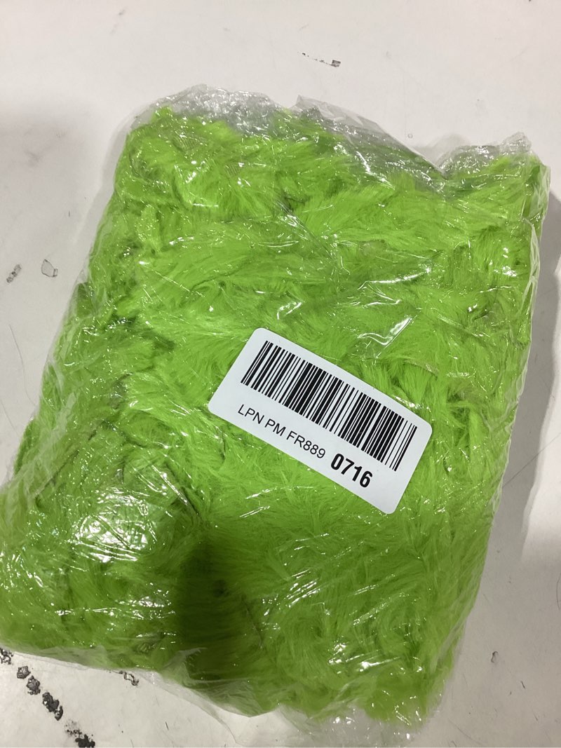 Condition photo showing Good Condition for Jutom 50 Ft Christmas Tree Garland Lime Green LED Lighted Faux Fur Ribbon Trim Artificial Furry Stripe Roll Garland for Xmas Holiday Winter Indoor and Outdoor Decoration(Green)
