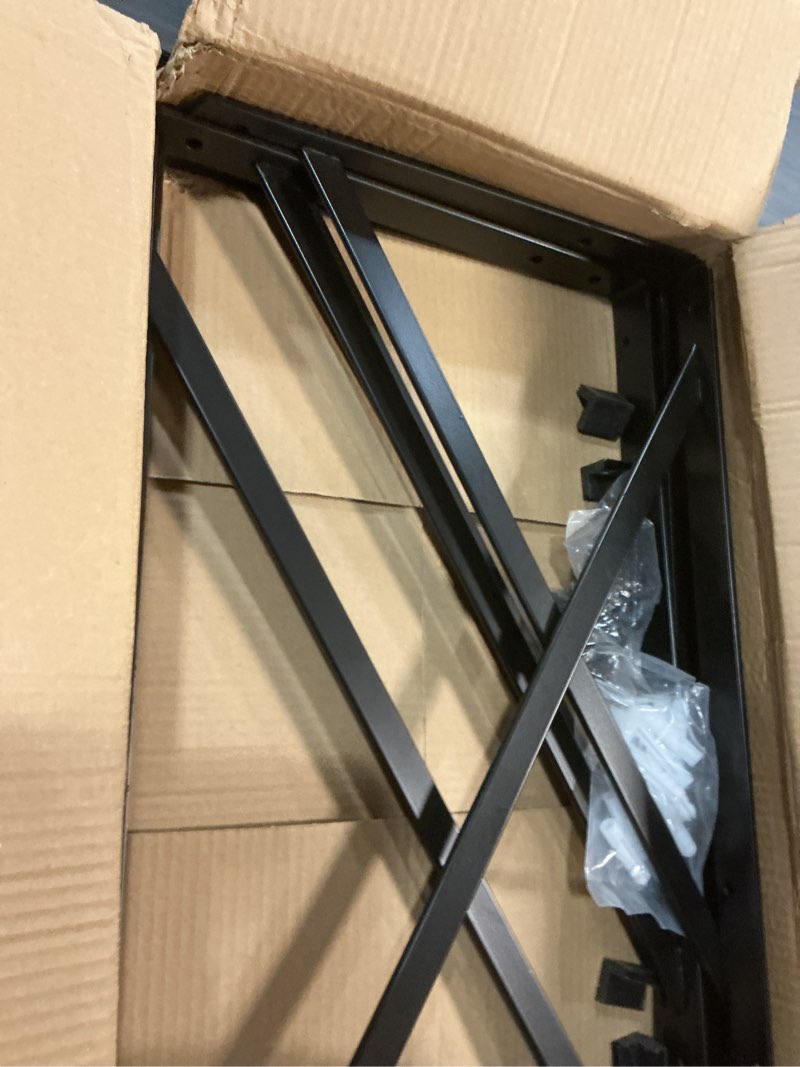 Condition photo showing Good Condition for home master hardware 20inch x 13 inch black heavy duty shelf brackets 6 pack, metal l brackets with screws - 90 degree angle brackets for shelves, floating shelf & wall mounted shelf support 20 inch x 13 inch-6pcs black