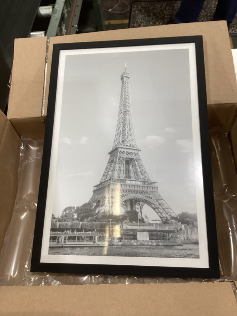 Condition photo showing As Is for upsimples 12x18 Picture Frame, Display Pictures 11x17 with Mat or 12 x 18 Without, Wall Hanging Poster Frames, Black, 1 Pack Black 12x18