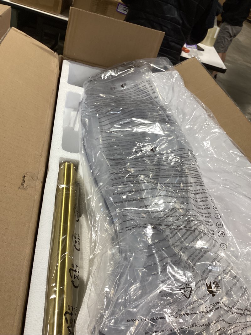 Condition photo showing Good Condition for 52 inch ceiling fans with led light remote control, modern ceiling fan with reversible dc motor, 3 blades and 3 color temperature, led light chandelier for bedroom (gold & 3 transparent blades)