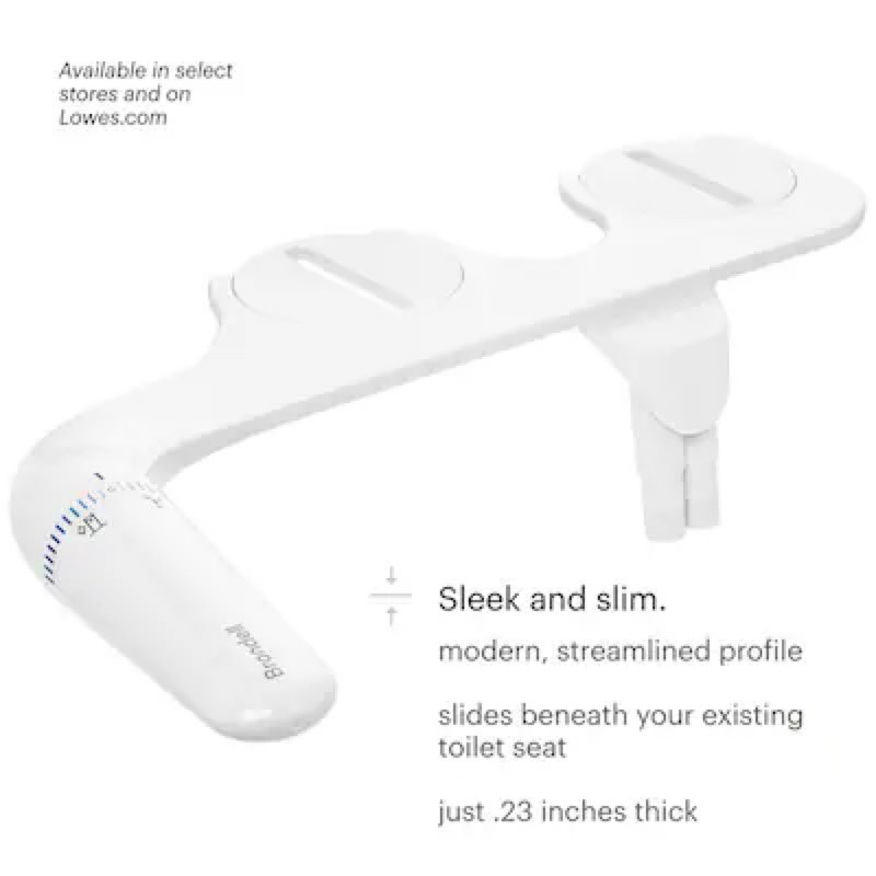 brondell easyspa bidet attachment with ergonomic controls and dual nozzles