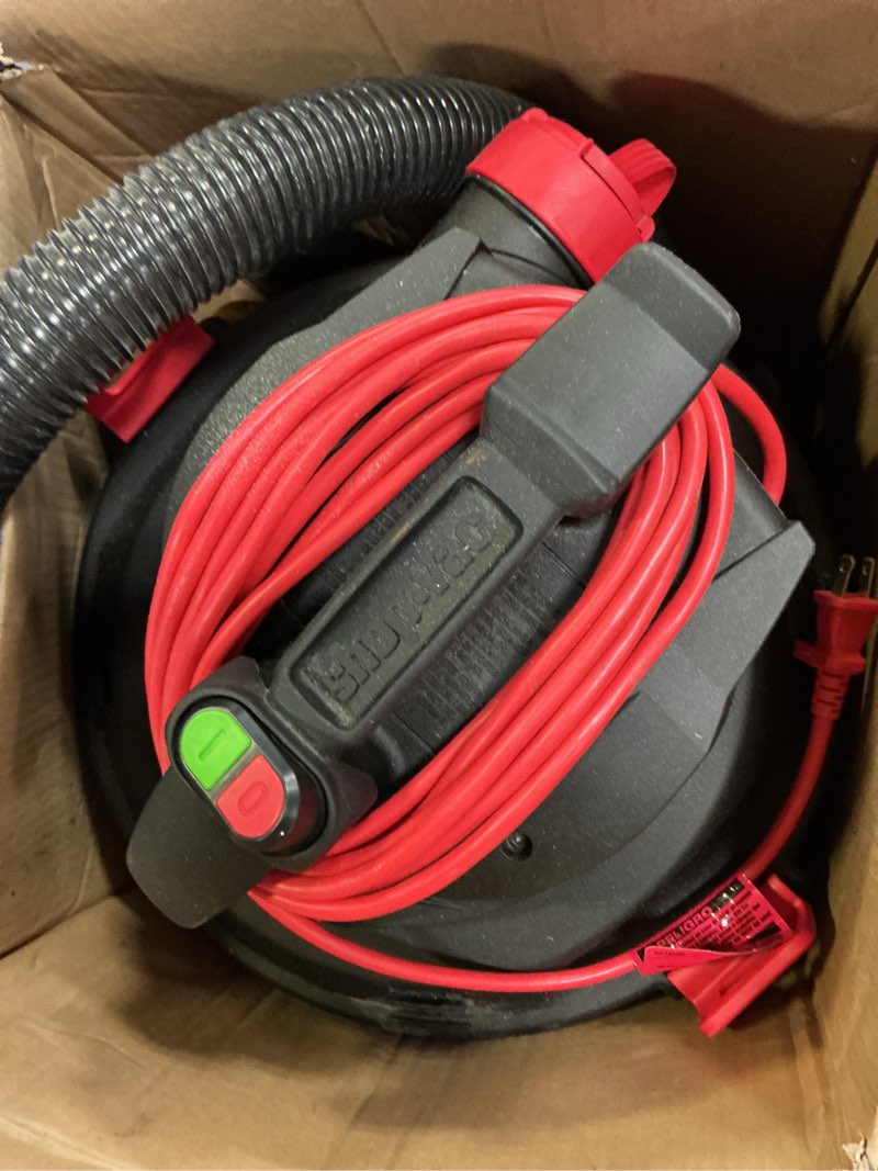 Condition photo showing As Is for shop-vac 12-gallon 6 hp corded wet/dry