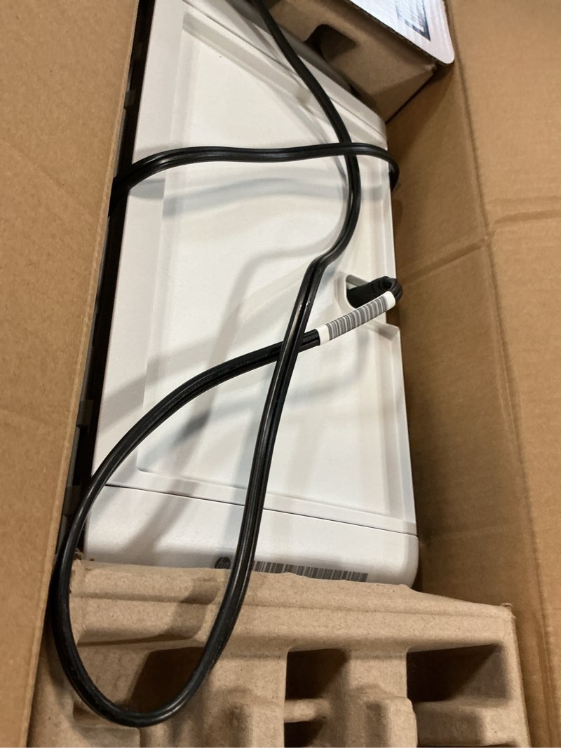 Condition photo showing As Is for hp deskjet 2755e wireless color inkjet-printer, print, scan, copy, easy setup, mobile printing, best-for home, 6 month instant ink trial included, white (packaging may vary)